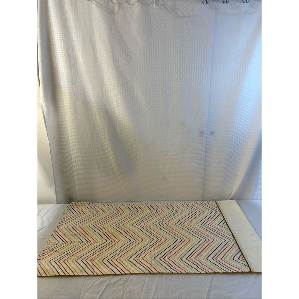 2 State Pride King pillowcase stripes retro 70's cream/red/brown 39x19" (minor d